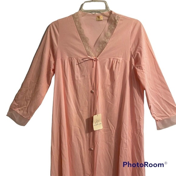 Vintage Vanity Fair Maxi Robe Size 34 Pink NWT Deadstock 60s 70s Retro G… - Picture 2 of 10